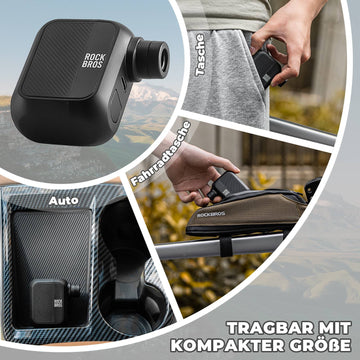mobile fahrradpumpe ROCKBROS MINI-Elektrische Fahrradpumpe AS110 Schnelles Aufladen Type-C –  ROCKBROS-DE