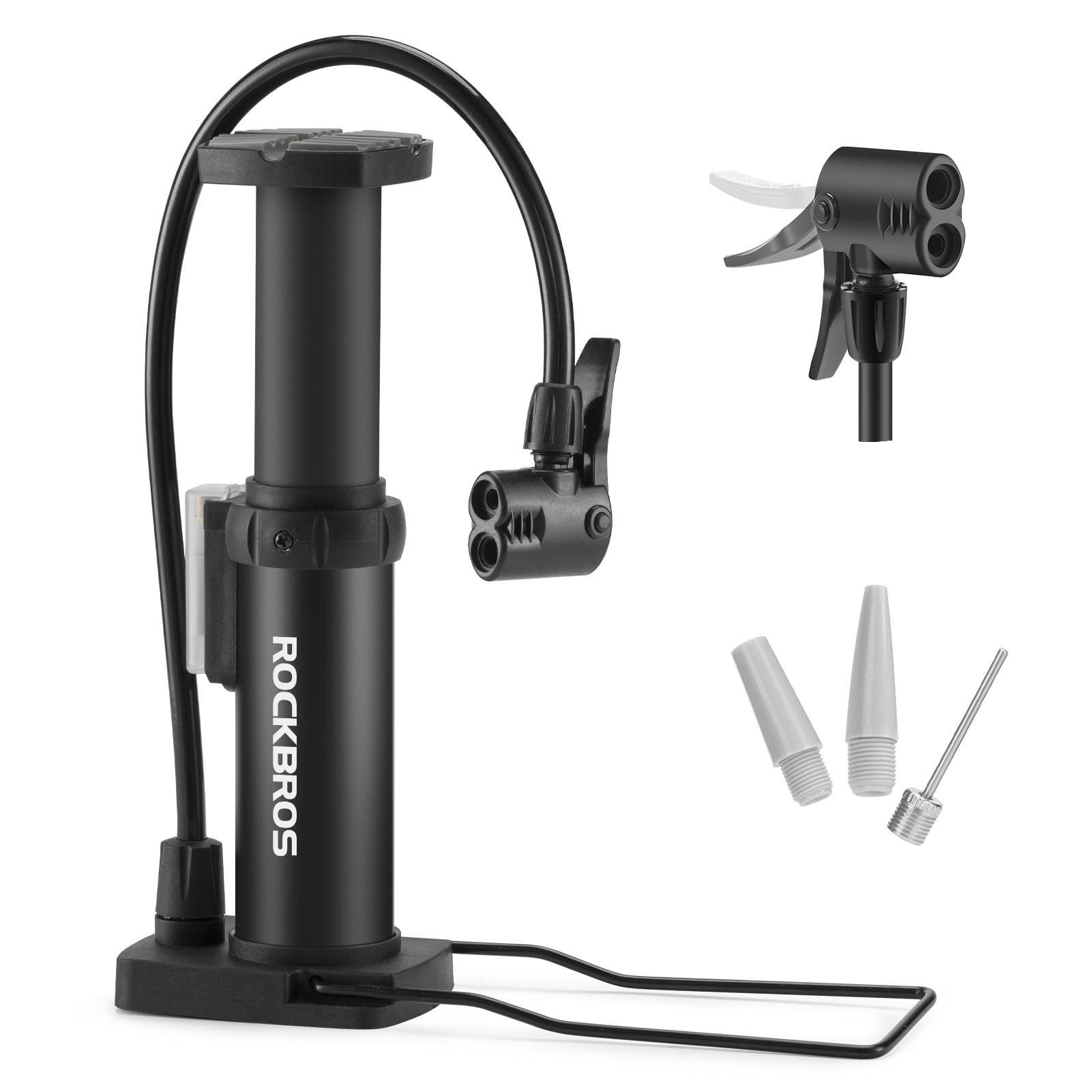 fahrradpumpe für alle ventile ROCKBROS Mini Tragbare Luftpumpe Fußpumpen für alle Ventile SV/AV