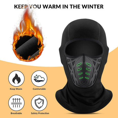 ROCKBROS Motorrad Sturmhaube Winter Winddicht Balaclava für Outdoorsports - ROCKBROS-EU