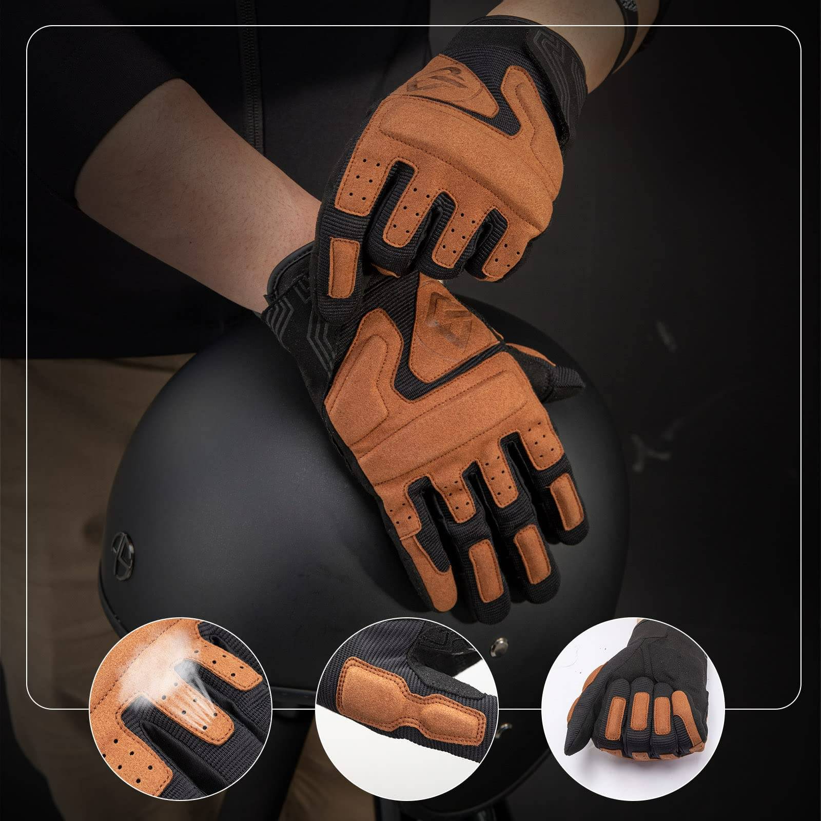 ROCKBROS Motorradhandschuhe Winddichte Touchscreen Herren Handschuhe - ROCKBROS-EU