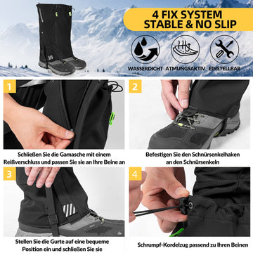 gamaschen rennrad ROCKBROS Outdoor Gamaschen wasserdichte Schnee Gaiter für Herren Damen – ROCKBROS-DE