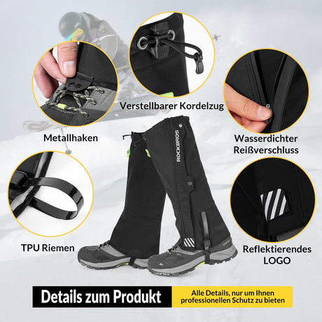 ROCKBROS Outdoor Gamaschen wasserdichte Schnee Gaiter für Herren Damen - ROCKBROS-EU