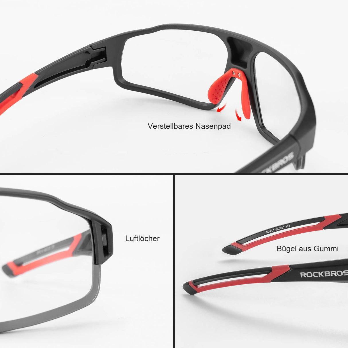 ROCKBROS Photochrome Sonnenbrille für Outdoor-Aktivitäten Unisex - ROCKBROS-EU