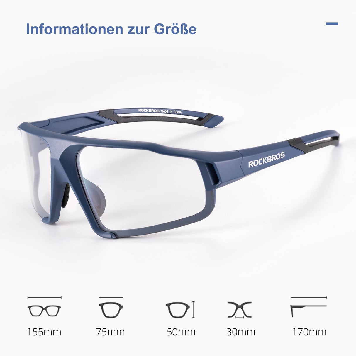 ROCKBROS Photochrome Sonnenbrille für Outdoor-Aktivitäten Unisex - ROCKBROS-EU