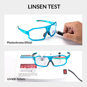 photochrome fahrradbrille test ROCKBROS Photochrome Sonnenbrille UV400-Schutz Fahrradbrille Unisex Bl –  ROCKBROS-DE