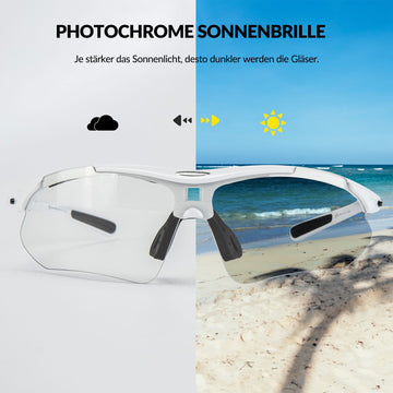 sport sonnenbrille mit band ROCKBROS Photochromic Sportbrillen Mit Austauschbarem Elastischem Stir –  ROCKBROS-DE