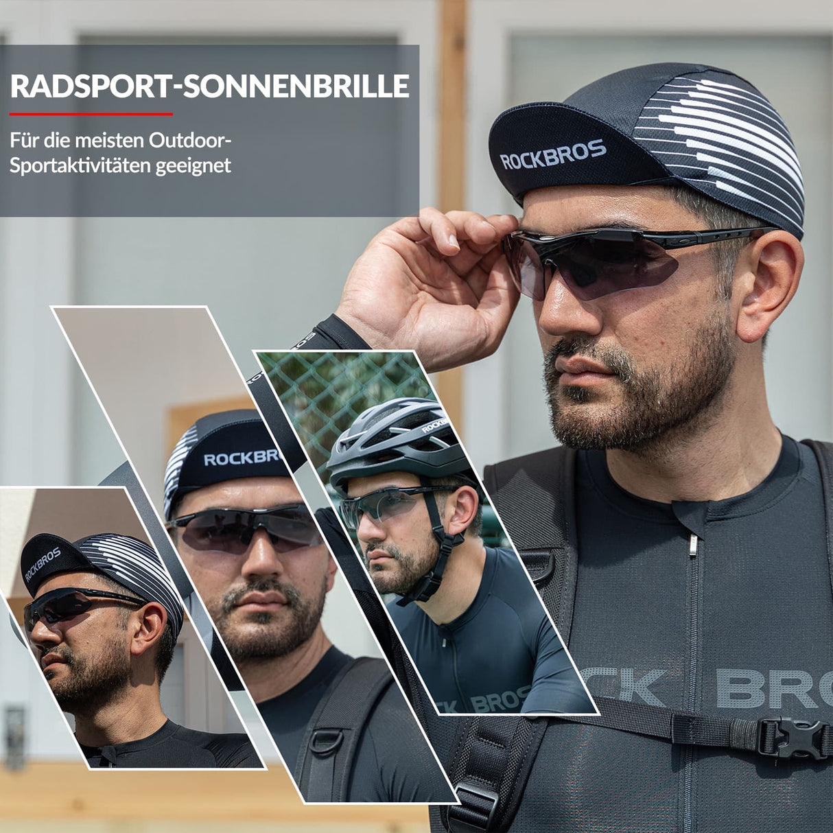 ROCKBROS Photochromic Sportbrillen Mit Austauschbarem Elastischem Stirnband - ROCKBROS-EU