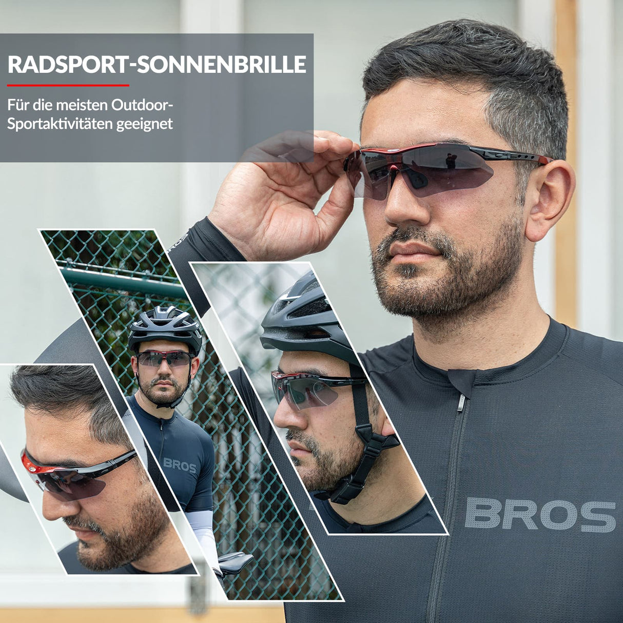 ROCKBROS Photochromic Sportbrillen Mit Austauschbarem Elastischem Stirnband - ROCKBROS-EU