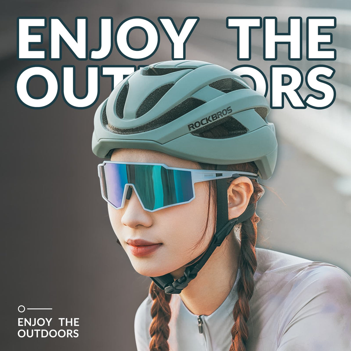 ROCKBROS Polarisiert Fahrradbrille Sport Sonnenbrille für Outdoorsport - ROCKBROS-EU