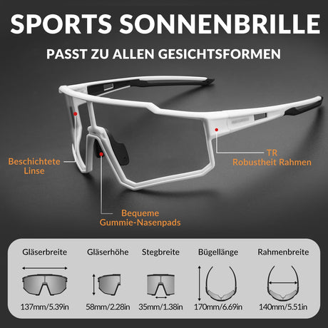 ROCKBROS Polarisiert Fahrradbrille Sport Sonnenbrille für Outdoorsport - ROCKBROS-EU