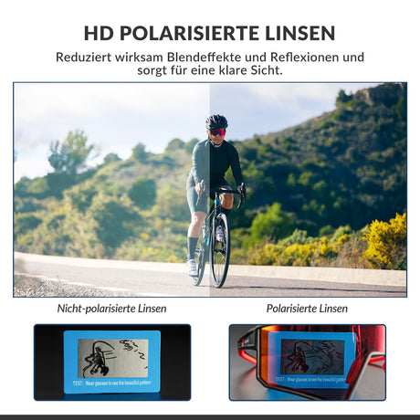 ROCKBROS Polarisiert Fahrradbrille Sport Sonnenbrille für Outdoorsport - ROCKBROS-EU