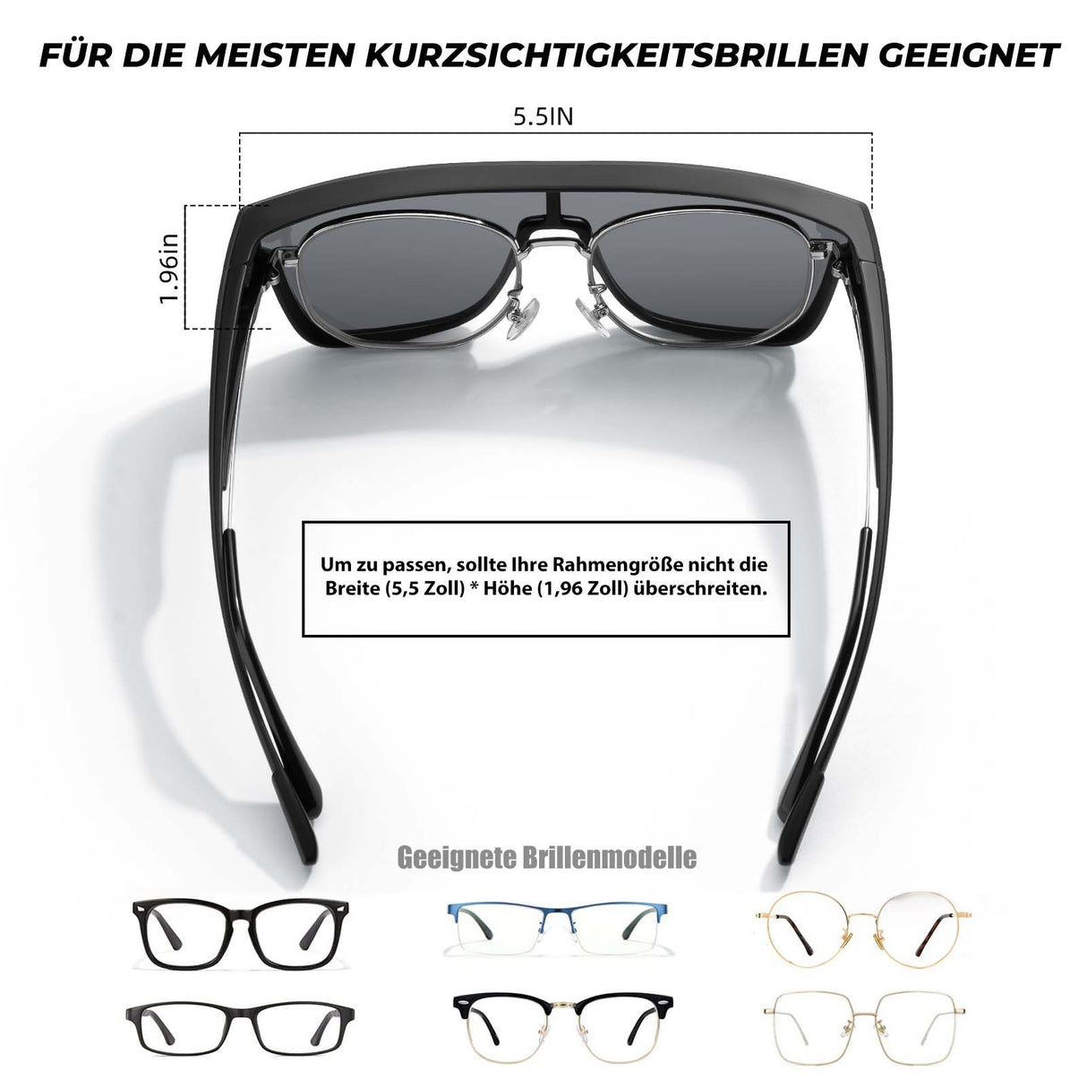 ROCKBROS Polarisierte Fahrradbrille Kurzsichtbrille Unisex Sportbrille - ROCKBROS-EU