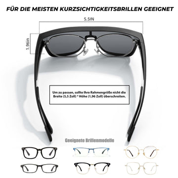 fahrradbrille mit korrektur Unisex OTG Fahrrad-Überbrille Polarisiert – ROCKBROS-DE