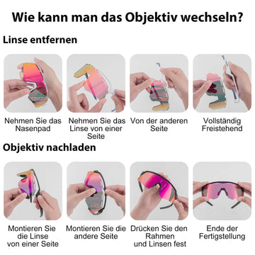 fahrradbrille gläser wechseln Cycling Glasses: 4 Interchangeable Lenses – ROCKBROS-DE