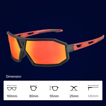 fahrradbrille rot ROCKBROS Polarisierte Sonnenbrille Fahrradbrille Unisex Schwarz-Rot – ROCKBROS-DE