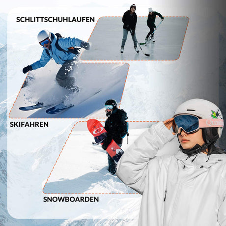 ROCKBROS-Qunature Skihelm mit Ohrenschützern Schneehelm Winter für Skifahren - ROCKBROS-EU