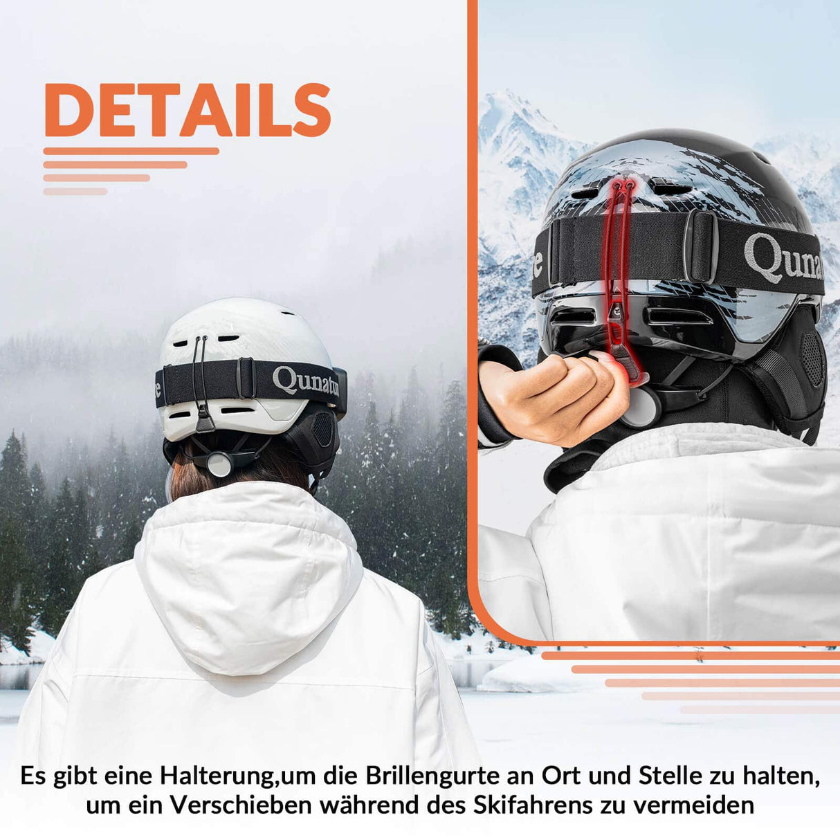 ROCKBROS-Qunature Skihelm mit Ohrenschützern Schneehelm Winter für Skifahren - ROCKBROS-EU