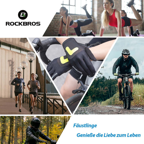 ROCKBROS Radhandschuhe MTB Frühling Herbst Atmungsaktiv Touchscreen Unisex - ROCKBROS-EU