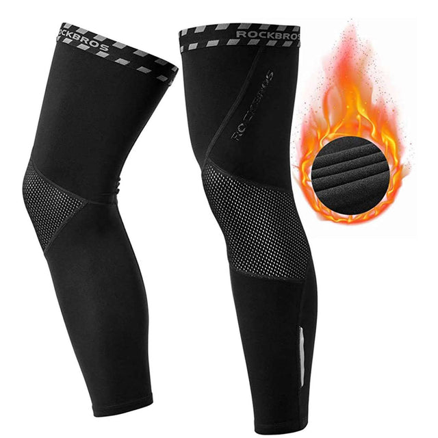 ROCKBROS Radsport Beinlinge Knieschutz Winter Anti Rutschen Beinwärmer - ROCKBROS-EU