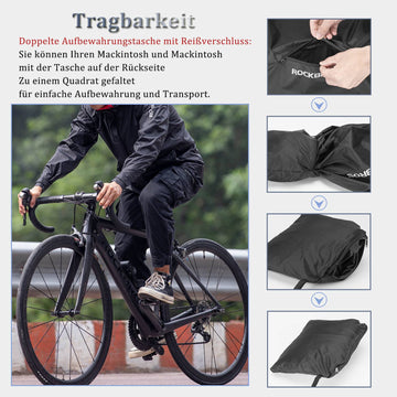 fahrradbekleidung regenjacke ROCKBROS Radsport Regenjacke Herren Wasserabweisend Leicht Fahrradjack – ROCKBROS-DE