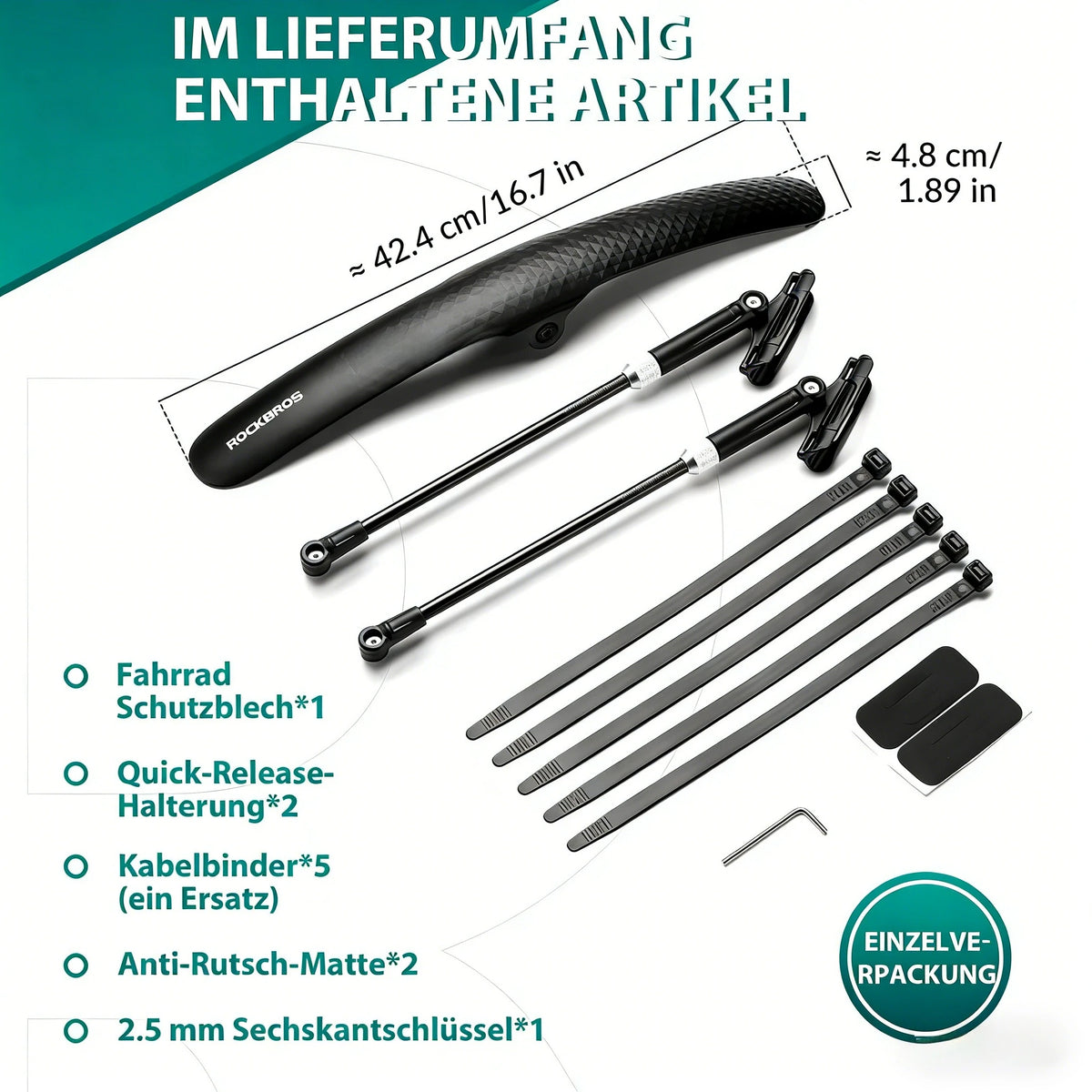rennrad schutzblech klick ROCKBROS Rennrad Schutzblech Set für 27,5 Zoll Fahrräder Quick-Release –  ROCKBROS-DE
