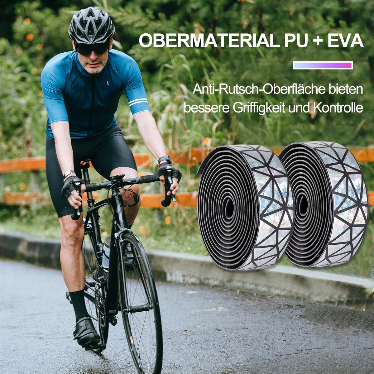 rennrad lenkerband leder ROCKBROS rutschfest Fahrrad Lenkerband für MTB Rennrad 2 Rollen –  ROCKBROS-DE