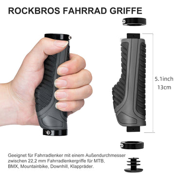 fahrradgriffe gummi montieren ROCKBROS Rutschfeste Fahrradgriffe aus Gummi mit Lock-on Design für MT – ROCKBROS-DE