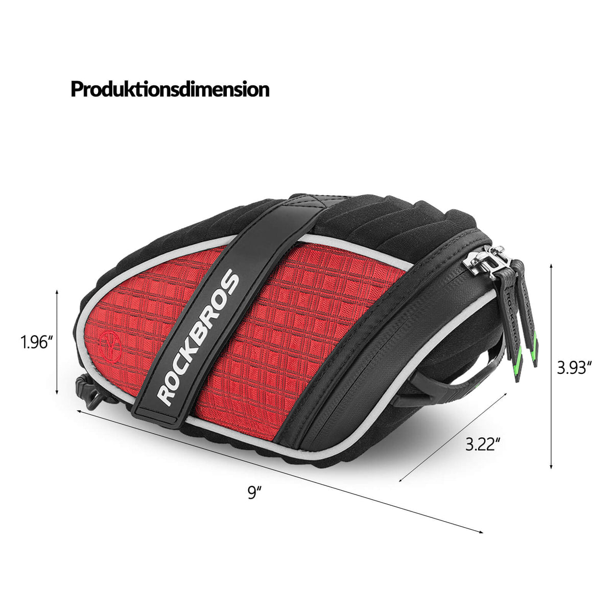fahrradtasche red cycling 1L Fahrrad Satteltasche & Sitztasche mit Rücklichthalter – ROCKBROS-DE
