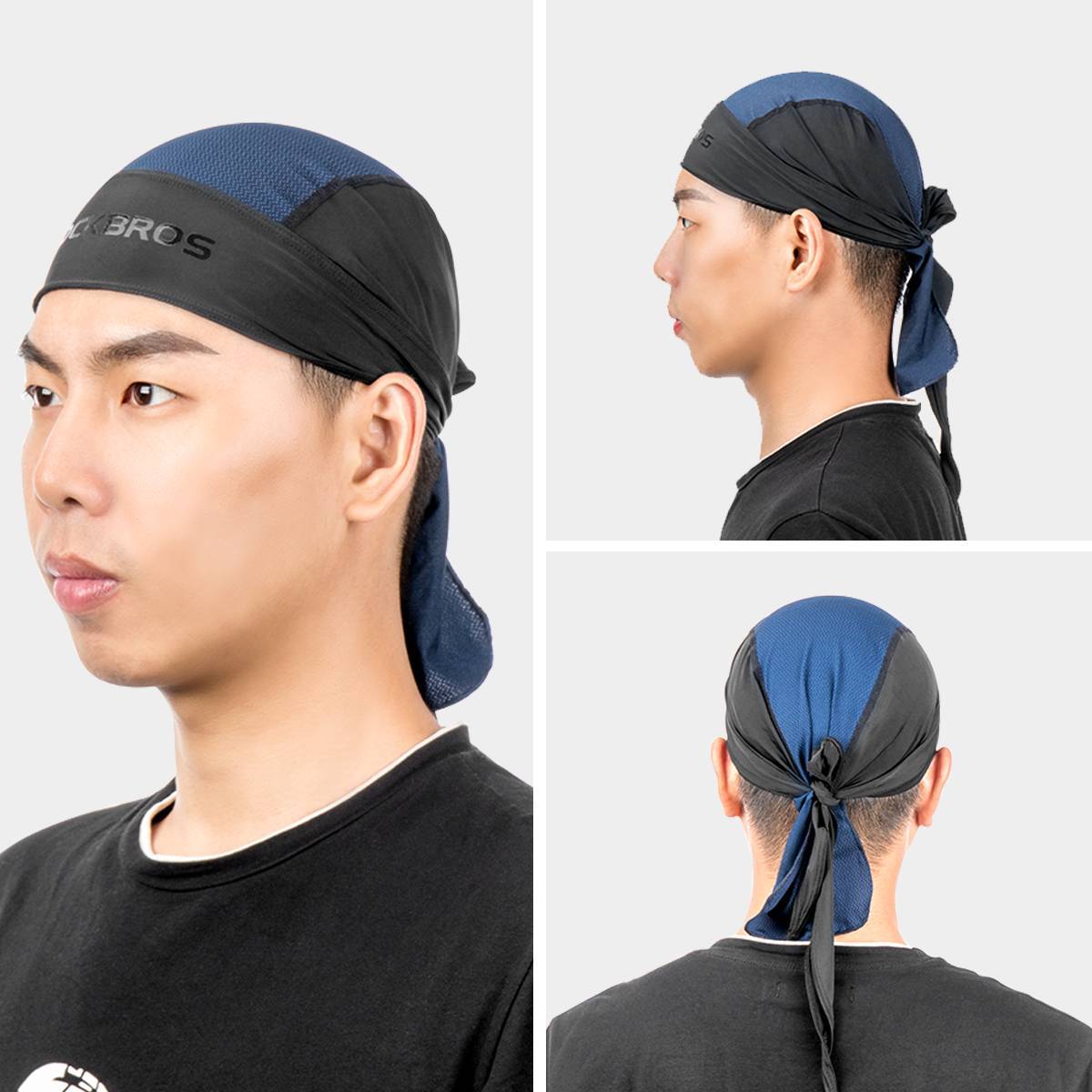 kopftuch rennrad ROCKBROS Schnelltrocknend Kopftuch für Damen und Herren Schwarz/Blau – ROCKBROS-DE