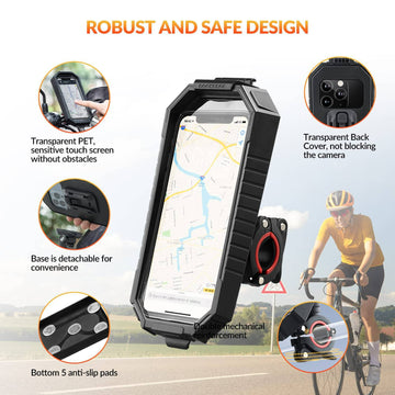 smartphone rennrad ROCKBROS Smartphone Halterung 360° Drehbar für 6,8 Zoll Smartphone – ROCKBROS-DE