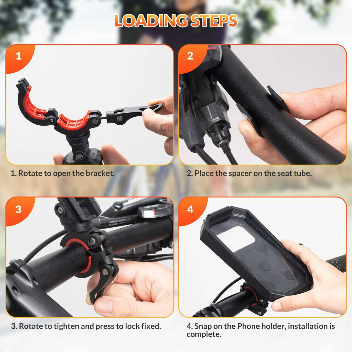 halterung für handy am fahrradlenker ROCKBROS smartphone holder 360° rotatable for 6.8 inch smartphone –  ROCKBROS-DE