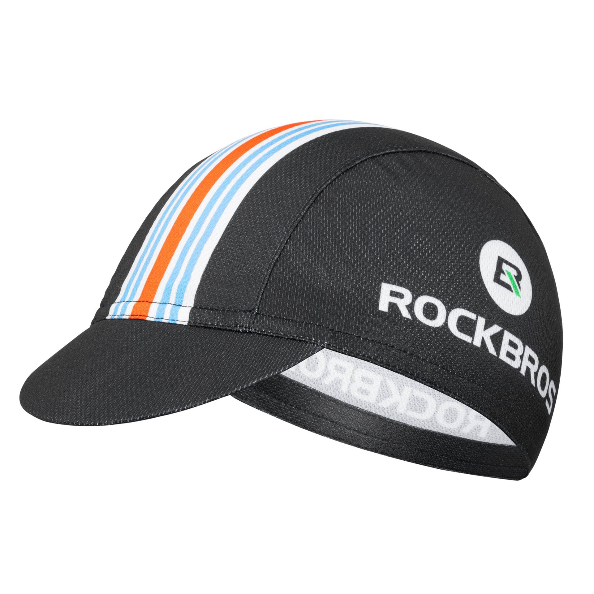 ROCKBROS summer cycling cap UV protection cycling hat for outdoor sports Rainbow Black