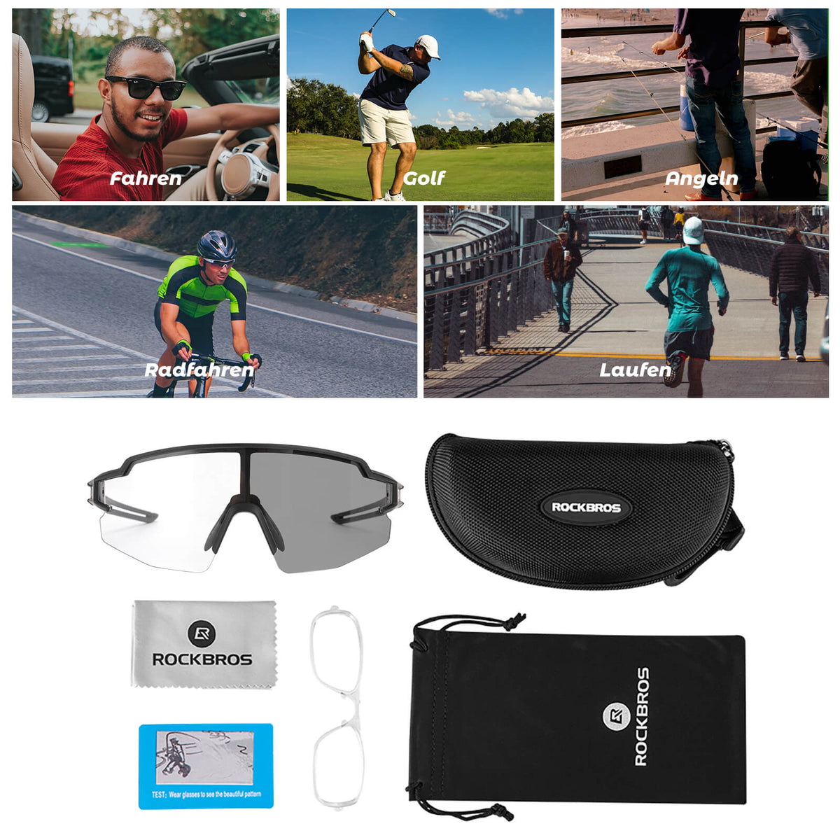 Unisex Fahrrad-Sonnenbrille: UV-Schutz – ROCKBROS-DE
