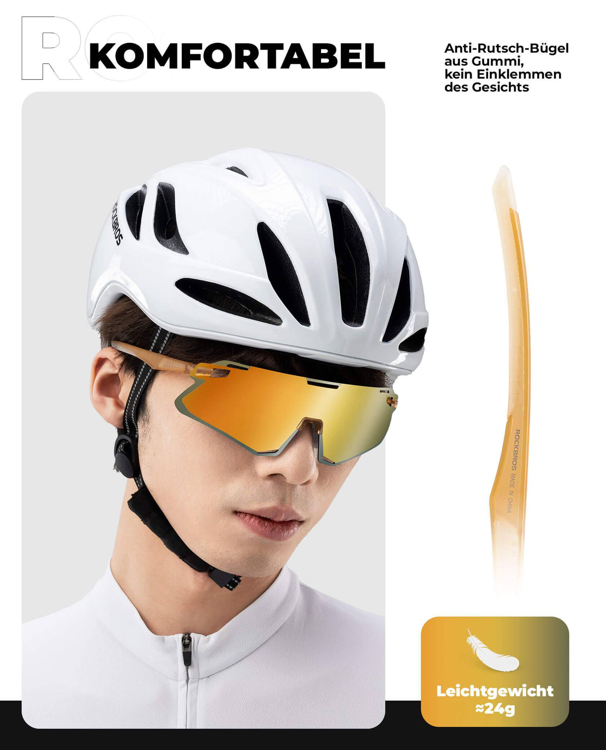 ROCKBROS Sonnenbrille Winddichte Fahrradbrille für Outdoor-Sportarten - ROCKBROS-EU