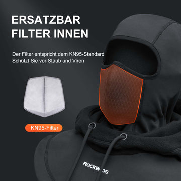fahrrad maske kaufen ROCKBROS Sturmhaube Winddicht Fahrrad Full Face Gesichtshaube für Radf – ROCKBROS-DE