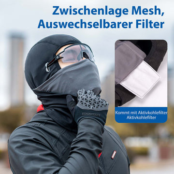 sturmhaube rennrad ROCKBROS Sturmhaube winddichte Unterhelmmütze aus warmem Fleece Schwar – ROCKBROS-DE