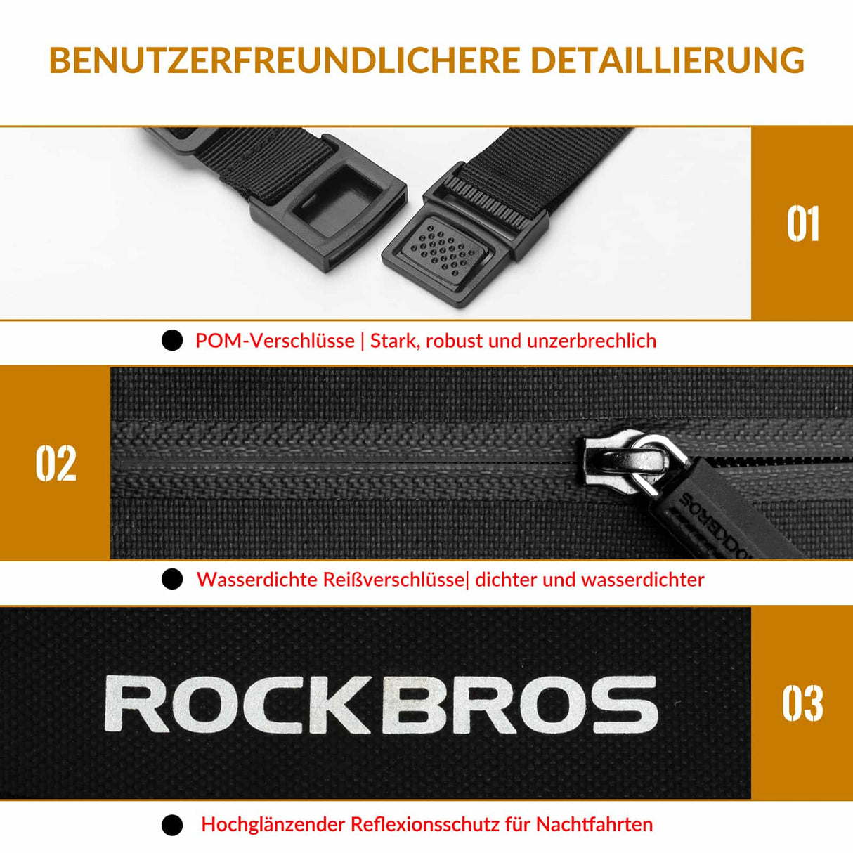 ROCKBROS Tankrucksack Motorrad Beintasche mit Magnetische-Absaugung - ROCKBROS-EU