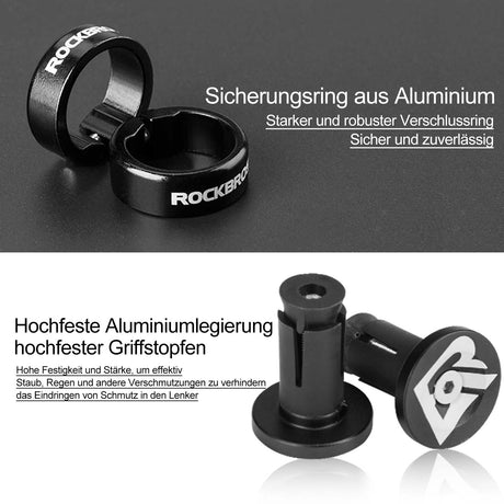 ROCKBROS Ultra-Leicht Fahrradgriffe aus Gummi mit Aluminium Lock-on Design - ROCKBROS-EU