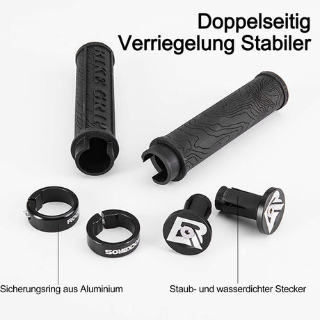 ROCKBROS Ultra-Leicht Fahrradgriffe aus Gummi mit Aluminium Lock-on Design - ROCKBROS-EU