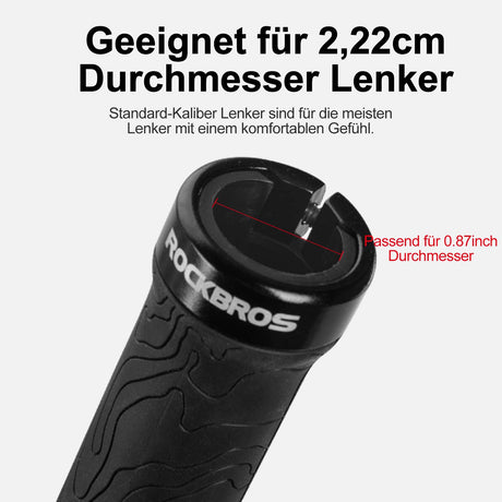 ROCKBROS Ultra-Leicht Fahrradgriffe aus Gummi mit Aluminium Lock-on Design - ROCKBROS-EU