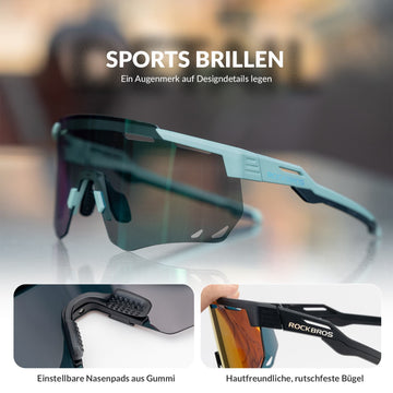 fahrradbrille abdunkelnd Ultraleichte Selbsttönende Radbrille – ROCKBROS-DE