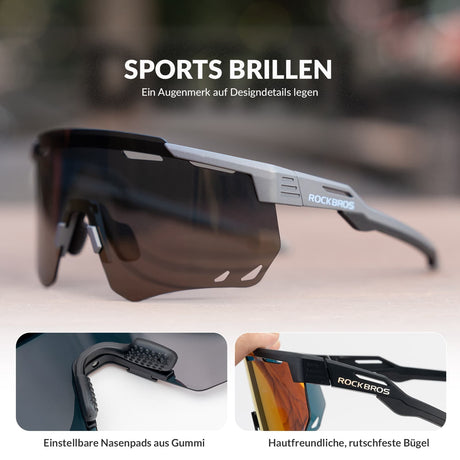 ROCKBROS Ultraleicht Fahrradbrille Sonnenbrille mit UV400-Schutz - ROCKBROS-EU