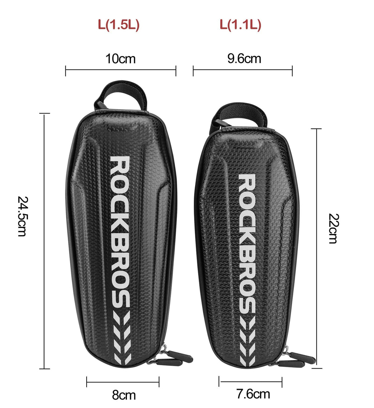 ROCKBROS Wasserdicht Oberrohrtasche Satteltasche 1L/1,5L Schwarz - ROCKBROS-EU