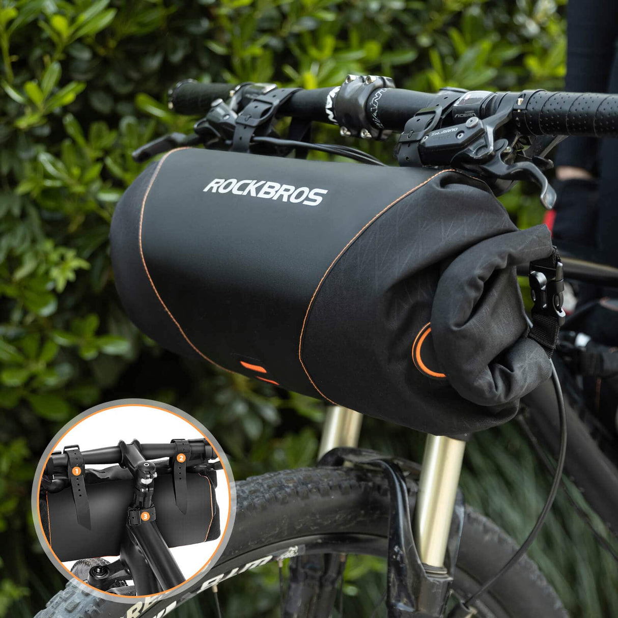 ROCKBROS Wasserdichte Fahrrad Lenkertasche 2L mit Öffnungsdesign - ROCKBROS-EU