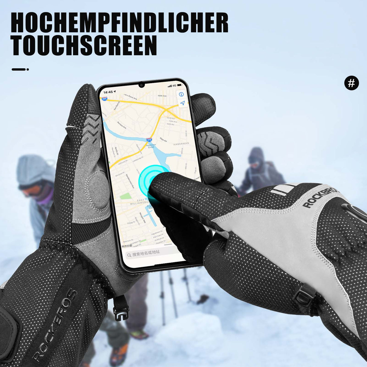 ROCKBROS Winter Beheizte Fahrradhandschuhe Wiederaufladbare Handschuhe M-XL - ROCKBROS-EU