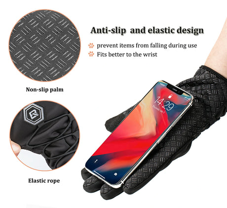 ROCKBROS Winter-Fahrradhandschuhe mit Touchscreen-Funktion