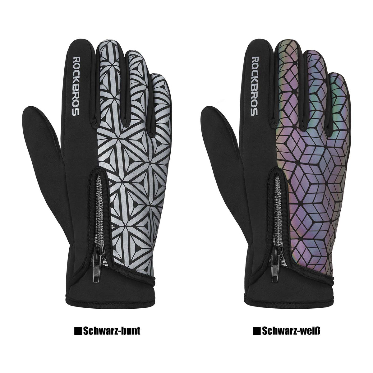 ROCKBROS Winter Fahrradhandschuhe Warm für Fahrrad Laufen Fitness Unis – ROCKBROS-DE