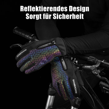 Lauf Handschuhe Männer ROCKBROS Fahrradhandschuhe Winter Herbst Handschuhe Radsport Schwarz Rennrad Handschuhe