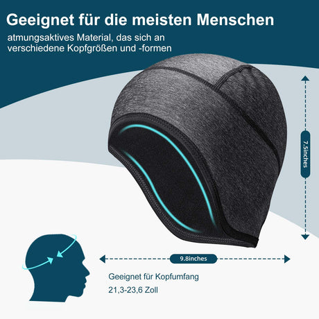 ROCKBROS Winter Fahrradmütze Helm Unterziehmütze mit reflektierendes Logo - ROCKBROS-EU