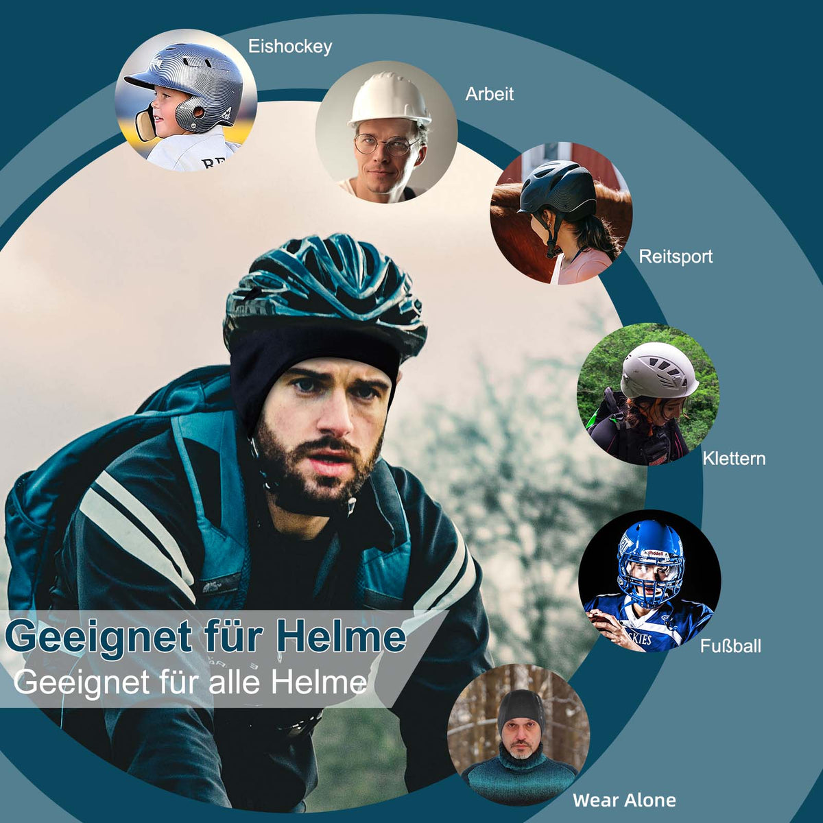 ROCKBROS Winter Fahrradmütze Helm Unterziehmütze mit reflektierendes L – ROCKBROS-DE